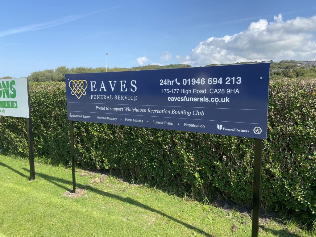 Eave Bowls Sponsorship Sign